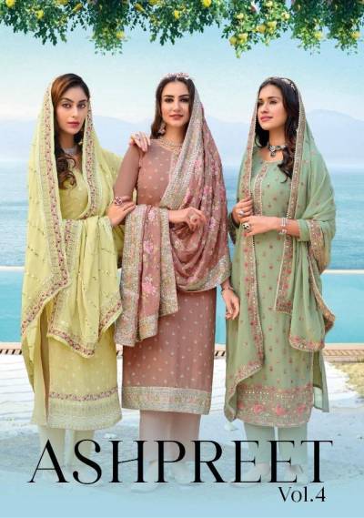 Ashpreet Vol 4 By Eba Lifestyle Designer Partywear Salwar Kameez Collection